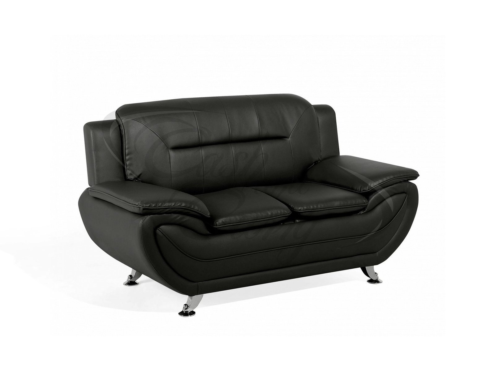 Buy Black Faux Leather Sofa Set | Shiraz 3+2 Seater Sofa